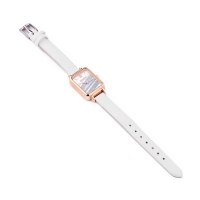 Часы наручные кварцевые женские, белый ремешок Часы наручные кварцевые женские, белый ремешок