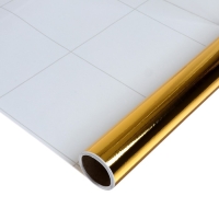 Пленка самоклеящаяся, металлизированная, золотая, 0.45 х 3 м, 30 мкм Пленка самоклеящаяся, металлизированная, золотая, 0.45 х 3 м, 30 мкм