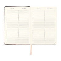 Ежедневник недатированный A5 136 листов, кожзам deVENTE. Marble, твердая обложка с поролоном, перфорация, ляссе, блок 70, коричневый