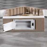 Светодиодная фигура &laquo;Дом с Дедом Морозом&raquo; 19 &times; 23 &times; 4.5 см, дерево, батарейки АААх2 (не в комплекте), свечение тёплое белое