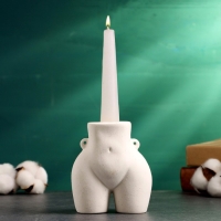 Подсвечник "Марта" белый песок, 10х6х8см