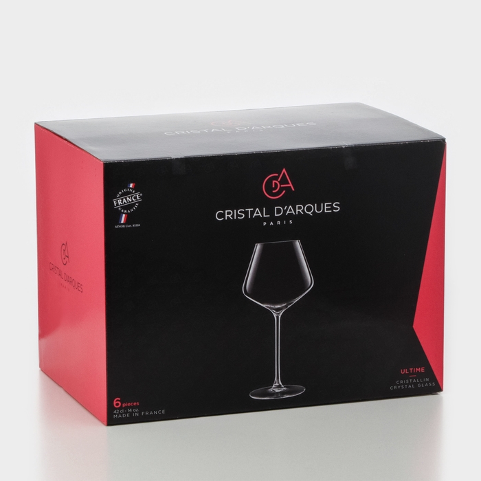 Набор бокалов для вина ULTIME, хрустальное стекло, 420 мл, 6 шт