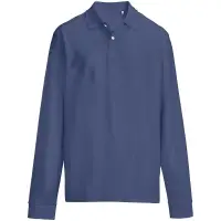 Рубашка поло унисекс с длинным рукавом Pacific LSL, синяя (джинс), размер XL