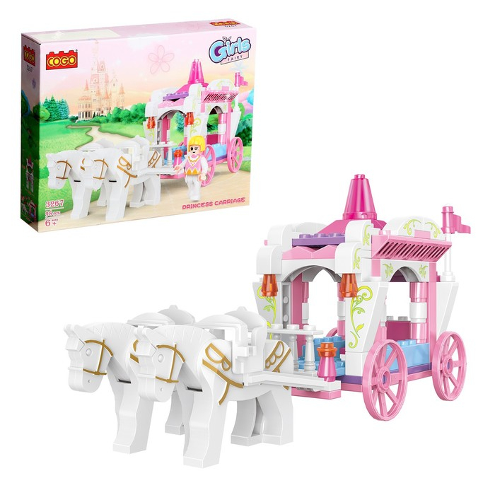Конструктор «Девчонки: королевская карета», 98 деталей Конструктор «Девчонки: королевская карета», 98 деталей