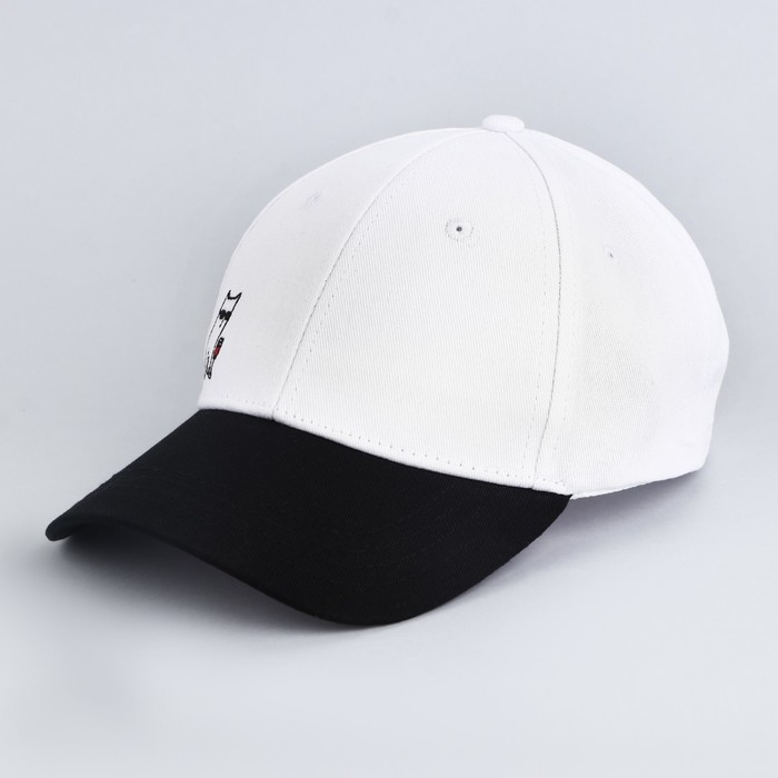 Кепка женская «Кот», цвет белый, р-р 56 Кепка женская «Кот», цвет белый, р-р 56