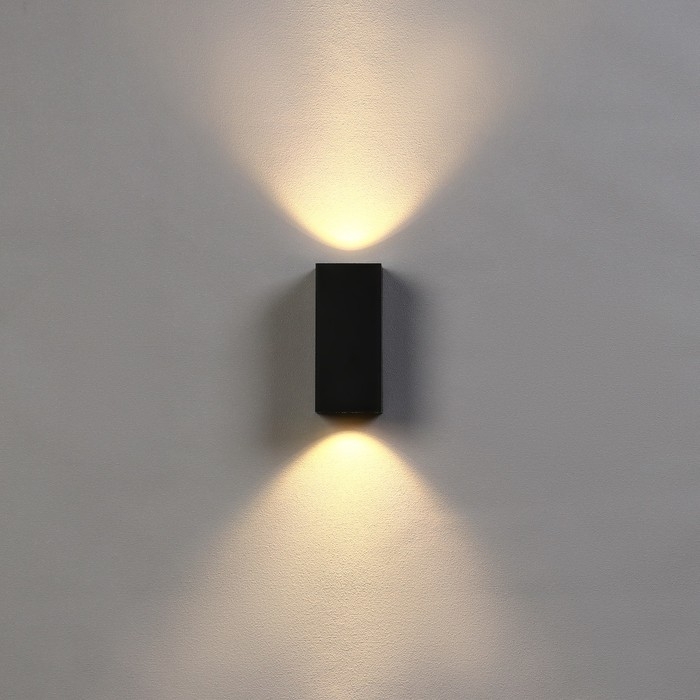 Светильник фасадный «Глайт», FSD-034, 10 Вт, 3000K, IP65, 220 В, пластик, черный Светильник фасадный «Глайт», FSD-034, 10 Вт, 3000K, IP65, 220 В, пластик, черный