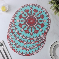 Салфетки сервировочные на стол Доляна «Колли», 4 шт, d=38 см, цвет бирюзовый Салфетки сервировочные на стол Доляна «Колли», 4 шт, d=38 см, цвет бирюзовый