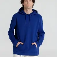 Толстовка с капюшоном унисекс Hoodie, ярко-синяя, размер S