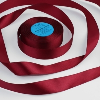 Лента атласная, 25 мм &times; 33 &plusmn; 2 м, цвет бордовый №048