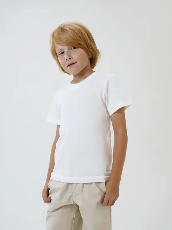 Футболка детская T-Bolka Kids, белая (белоснежная), 6 лет