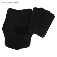 Коврики автомобильные TORSO, ворс, 62&times;42 см, 43&times;30 см, черный, набор 4 шт