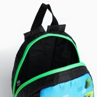 Рюкзак школьный детский для мальчика &laquo;Пиксели&raquo;, 20х13х26, отд на молнии, чёрный