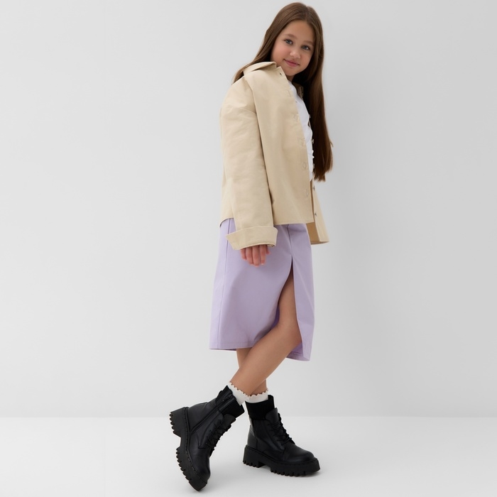 Рубашка детская MINAKU: Jeans collection, цвет бежевый, рост 158 см Рубашка детская MINAKU: Jeans collection, цвет бежевый, рост 158 см