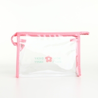 Набор косметичек 3 в 1 на молнии, цвет розовый