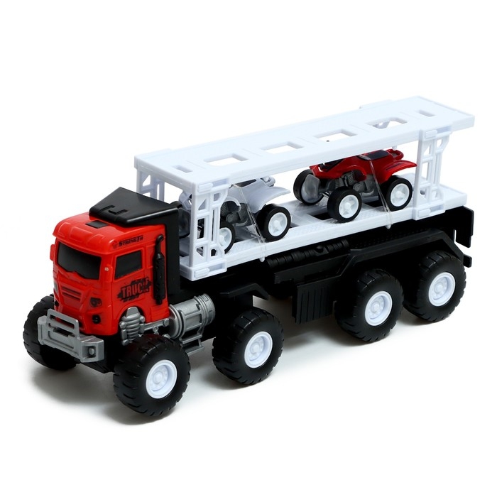 Грузовик инерционный &laquo;Автовоз&raquo;, с 2 квадроциклами, цвет МИКС