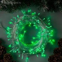 Гирлянда &laquo;Нить&raquo; 20 м, IP20, прозрачная нить, 200 LED, свечение зелёное, 8 режимов, 220 В