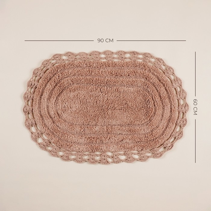 Ковер для ванны SL Home, хлопок, 60×90 см, цвет мокко Ковер для ванны SL Home, хлопок, 60×90 см, цвет мокко