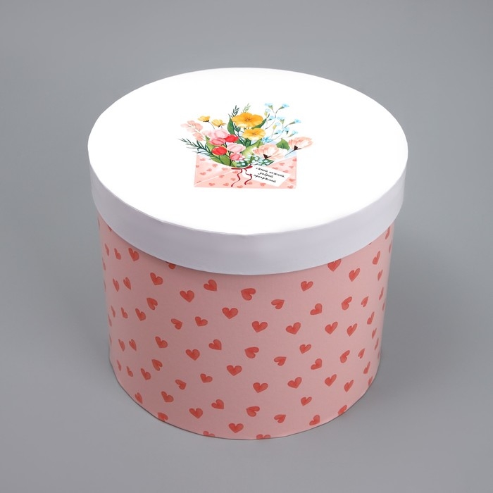 Набор шляпных коробок 3 в 1, упаковка подарочная, &laquo;Букетики&raquo;, 16 х 16 х 14‒20 х 20 х 17 см