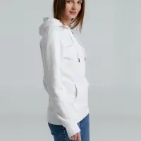 Толстовка на молнии с капюшоном унисекс King, белая, размер XL