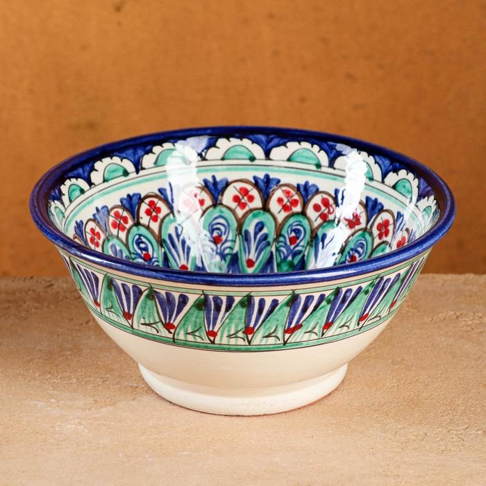 Коса Риштанская Керамика "Узоры", 18 см, большая, микс