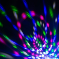 Световой прибор «Вокруг сферы» 12 см, Е27, динамик, пульт ДУ, свечение RGB Световой прибор «Вокруг сферы» 12 см, Е27, динамик, пульт ДУ, свечение RGB