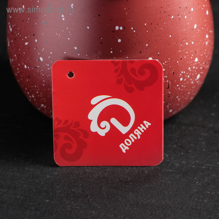 Турка Доляна «Бордо», 600 мл, пластиковая ручка, антипригарное покрытие, цвет бордовый Турка Доляна «Бордо», 600 мл, пластиковая ручка, антипригарное покрытие, цвет бордовый