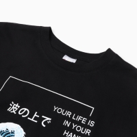 Футболка для мальчика, цвет черный, рост 140 см