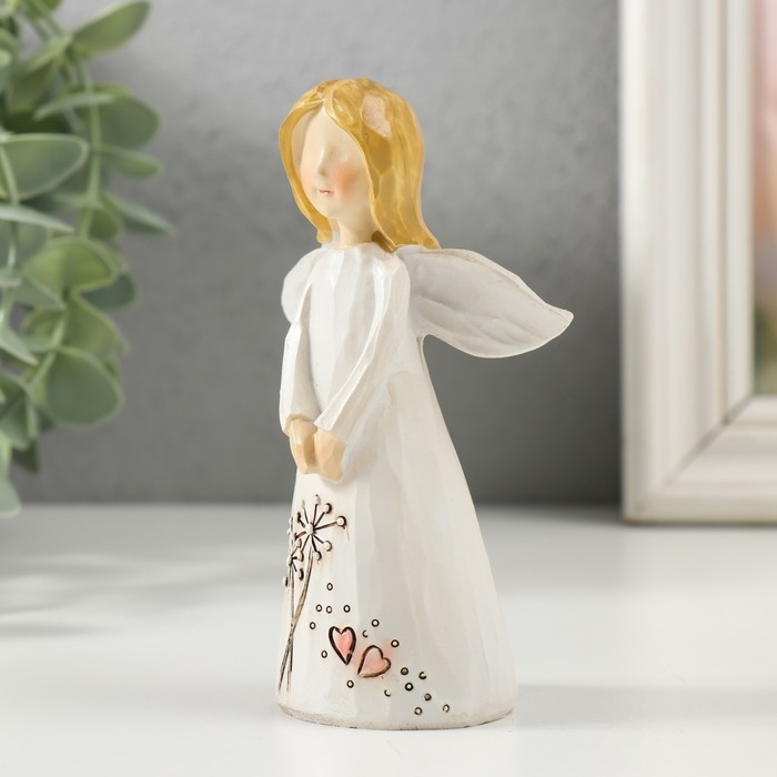 Сувенир полистоун Сувенир полистоун "Ангел-девочка в платье с цветами" МИКС 4,5х7,5х11,5 см