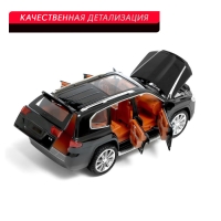 Джип металлический &laquo;Люкс&raquo;, 1:24, открываются двери, капот, багажник, инерция, цвет черный