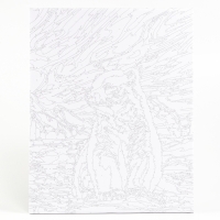 Картина по номерам на новый год на холсте с подрамником &laquo;Мишка на Северном полюсе&raquo;, 40 х 50 см