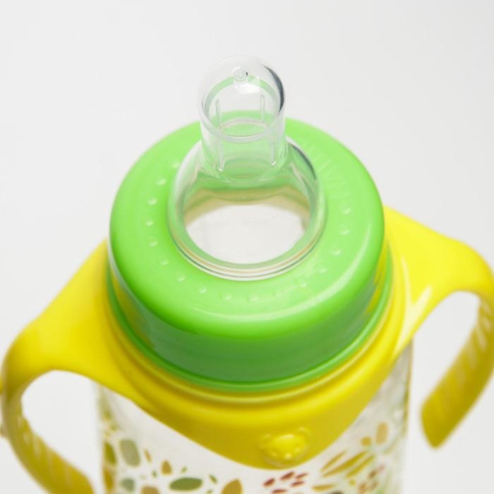 Бутылочка для кормления «Мишки: мамы и малыши», классическое горло, 250 мл., от 0 мес, цилиндр, с ручками Бутылочка для кормления «Мишки: мамы и малыши», классическое горло, 250 мл., от 0 мес, цилиндр, с ручками