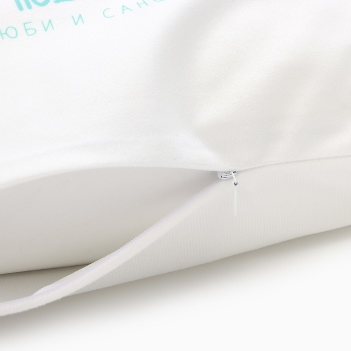 Новый год. Символ года. Змея. Чехол на подушку Этель &laquo;Змея с подарками&raquo; 40х40 см, велюр