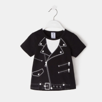 Футболка детская KAFTAN "Куртка", чёрный, рост 122-128 (34) Футболка детская KAFTAN "Куртка", чёрный, рост 122-128 (34)