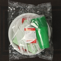 Набор пластиковой одноразовой посуды на 10 персон Не ЗАБЫЛИ! &laquo;На природу&raquo;