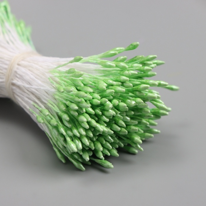 Тычинки для искусственных цветов глянец Тычинки для искусственных цветов глянец "Рисинки" зелёный набор 360 шт длина 6 см