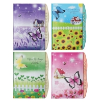 Записная книжка подарочная на замке, А6+, 48 листов, линия, "Бабочка", МИКС Записная книжка подарочная на замке, А6+, 48 листов, линия, "Бабочка", МИКС