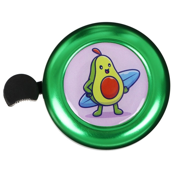 Звонок велосипедный GRAFFITI «Спортивное авокадо» Звонок велосипедный GRAFFITI «Спортивное авокадо»