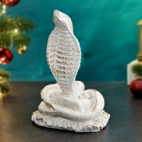 Фигура "Кобра" 24см, белое золото