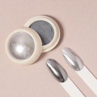 Втирка для ногтей, с аппликатором, цвет хромированный серебристый Втирка для ногтей, с аппликатором, цвет хромированный серебристый