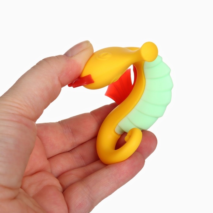 Прорезыватель силиконовый «Морской конёк», цвет жёлтый, Крошка Я Прорезыватель силиконовый «Морской конёк», цвет жёлтый, Крошка Я