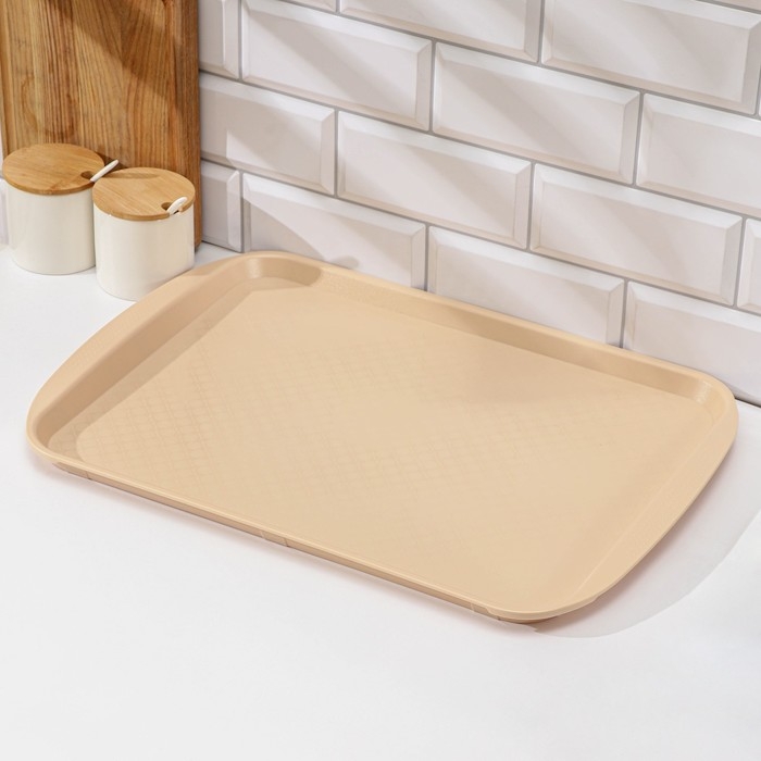 Поднос, 49,5×35 см, цвет бежевый Поднос, 49,5×35 см, цвет бежевый