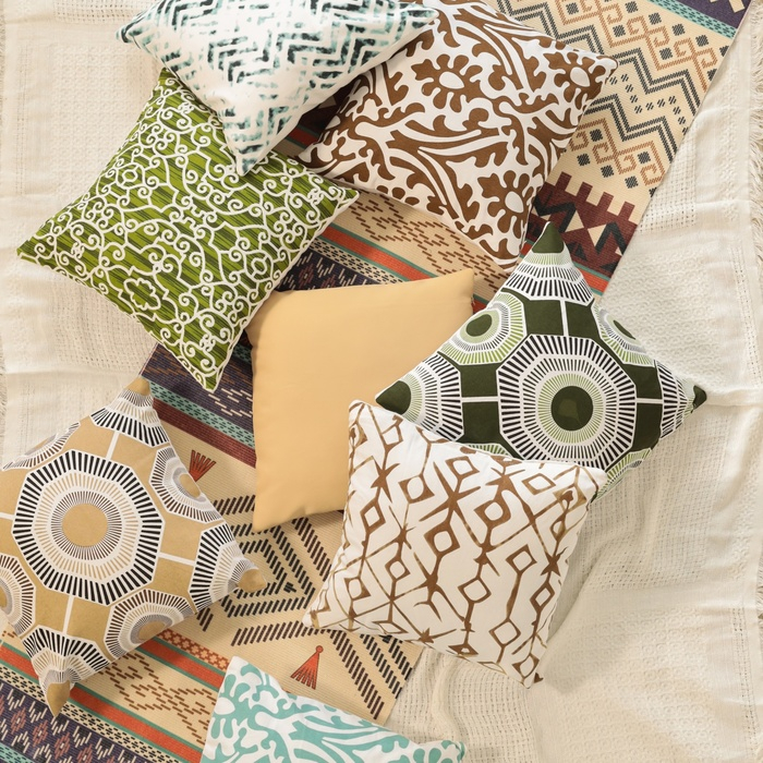 Наволочка декоративная 40х40 см, Circle beige, 100% хлопок Наволочка декоративная 40х40 см, Circle beige, 100% хлопок