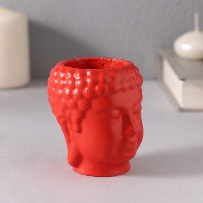 Подсвечник Подсвечник "Будда" 7*6см красный