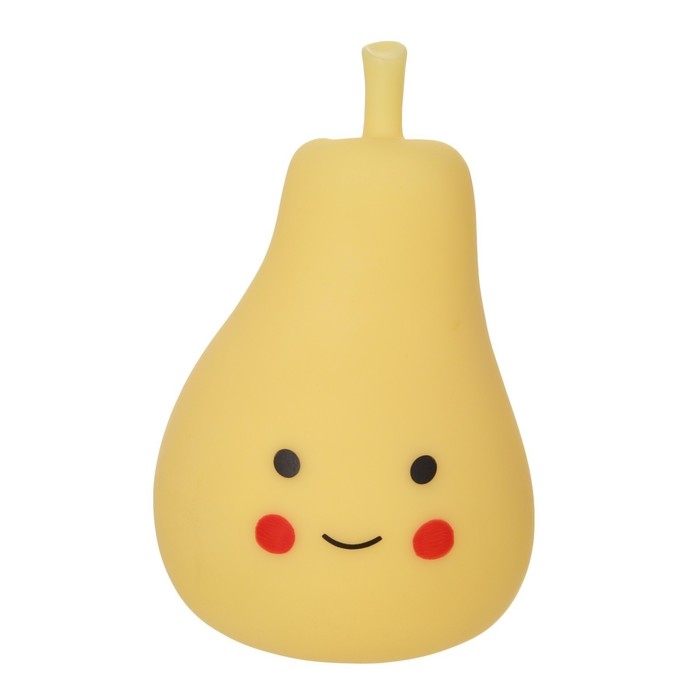 Ночник "Груша" LED от батареек 3xLR44 желтый 9х9х13 см RISALUX