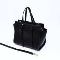 Сумка женская тоут на молнии, цвет чёрный Сумка женская тоут на молнии, цвет чёрный