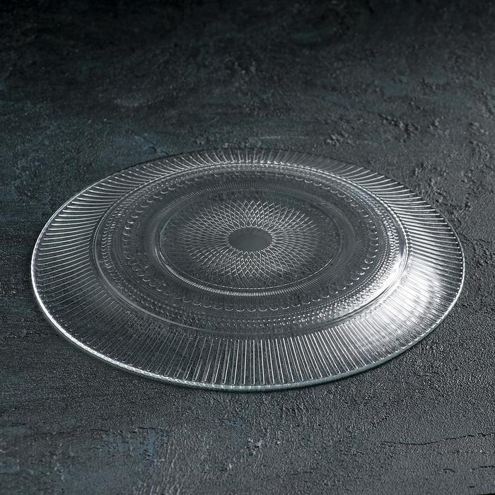 Тарелка обеденная стеклянная &laquo;Луиз&raquo;, d=25 см