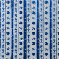 Штора для ванной Доляна &laquo;Морская синева&raquo;, 180&times;180 см, PVC