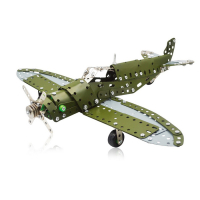 Конструктор металлический «Самолёт бомбардировщик», 258 деталей Конструктор металлический «Самолёт бомбардировщик», 258 деталей