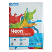 Бумага цветная А5 100л Calligrata НЕОН Голубой 75г/м2 Бумага цветная А5 100л Calligrata НЕОН Голубой 75г/м2