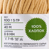 Пряжа трикотажная 100% хлопок "Лентино mini" 100 гр 40 м цвет 23 песок
